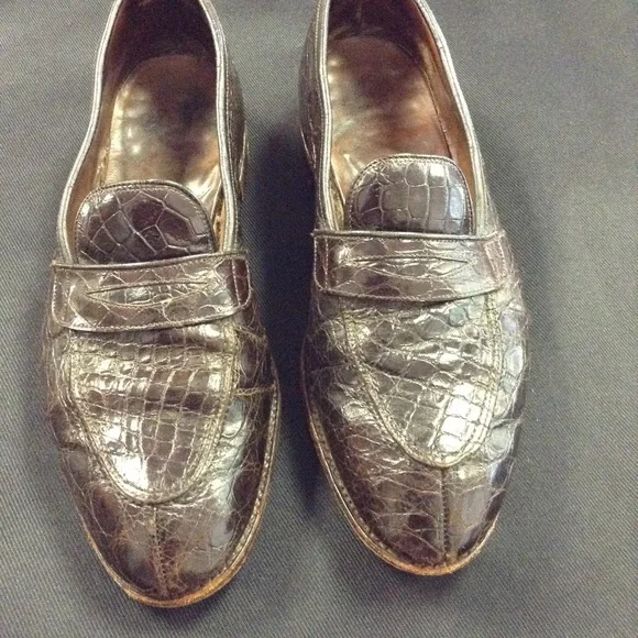 Edward Green custom Alligator shoes size 8-9 - Picture 1 of 7